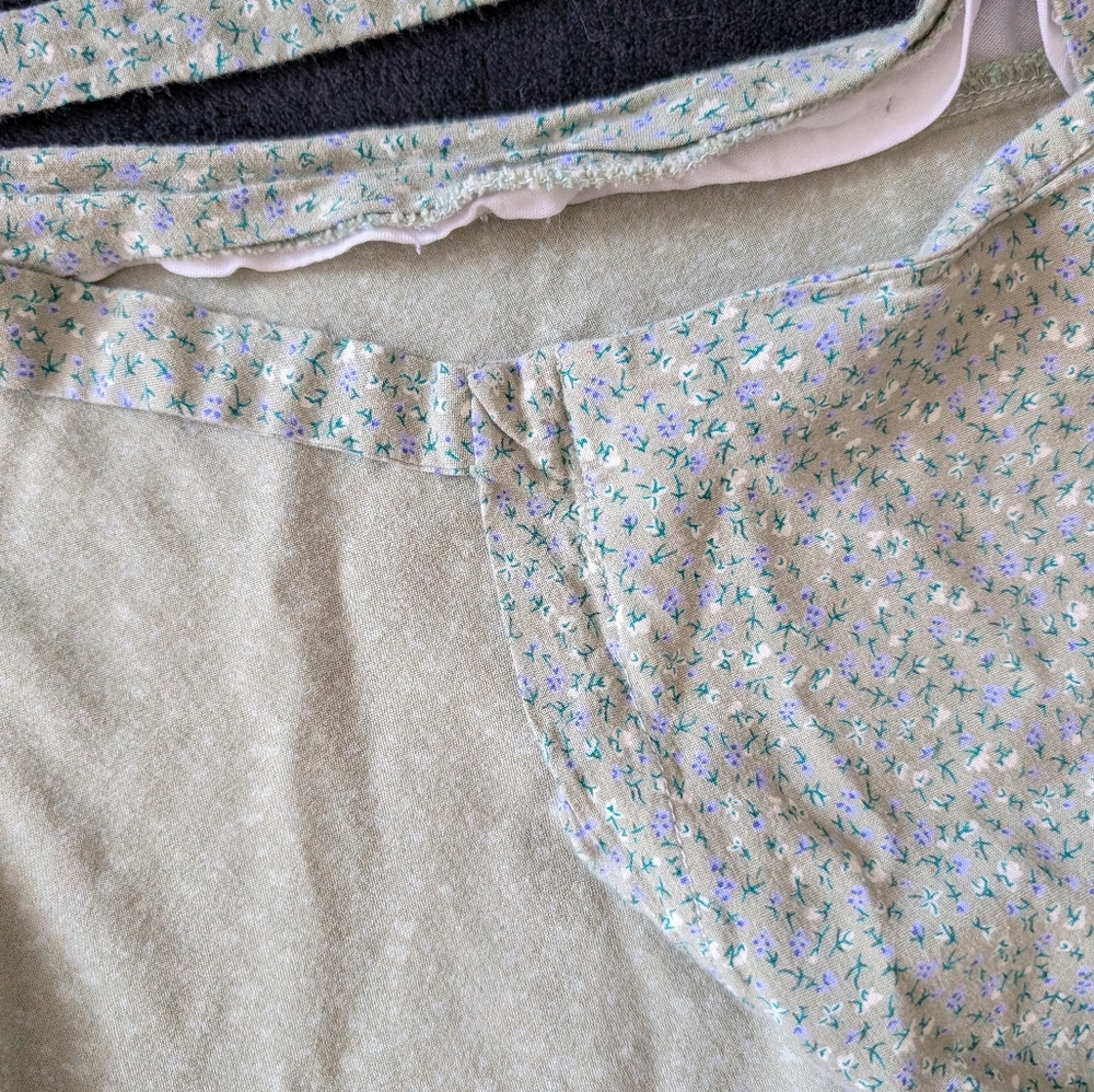 Brandy Melville Floral Genevieve Green Wrap Skirt One Size Clean Girl Coquette image 9